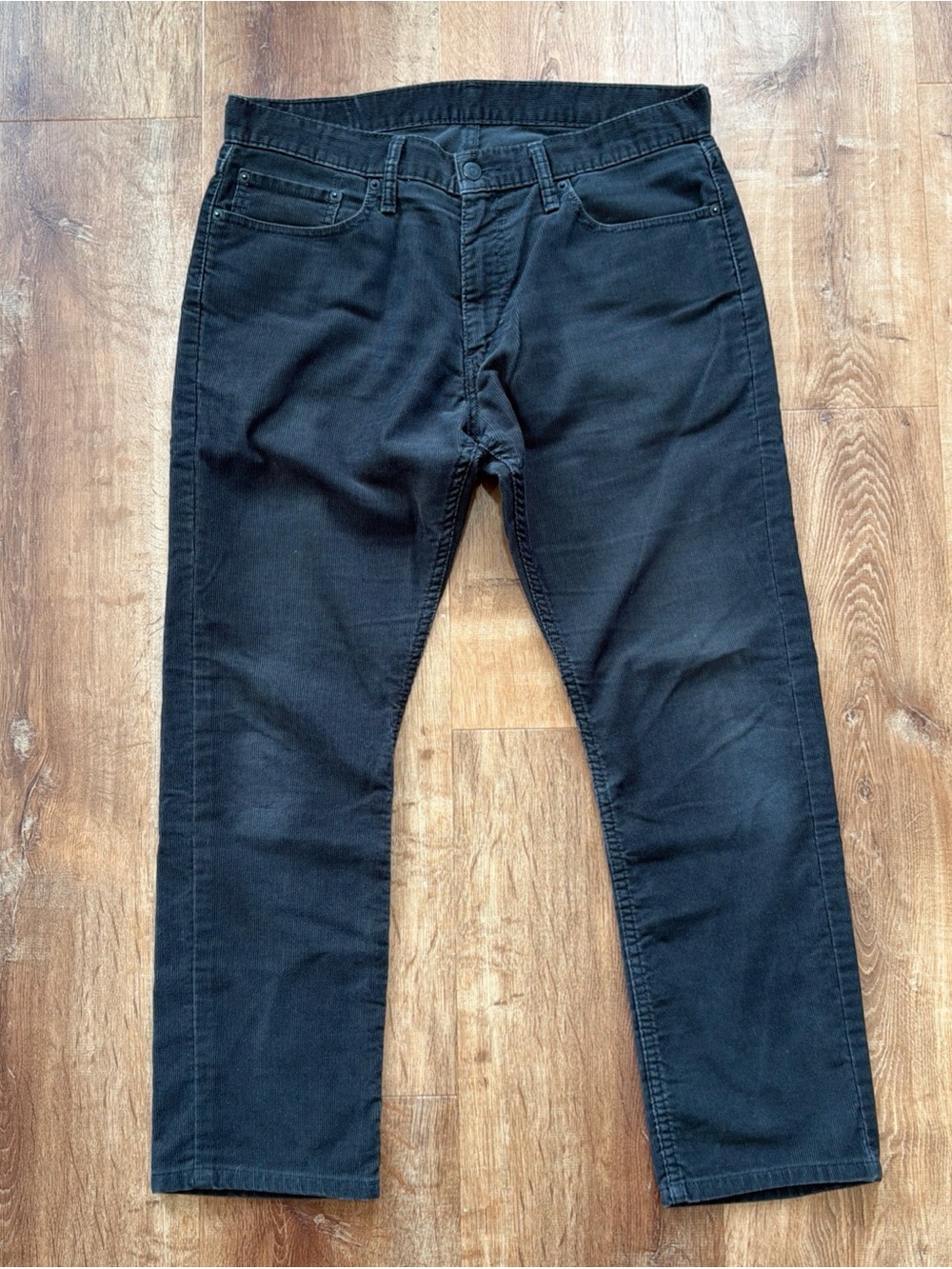 Levi's 514 Men's 34 Black Corduroy Straight Fit Pants Fall Classic